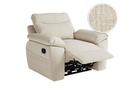 Fauteuil de relaxation manuel ROSS en tissu texturé 3D