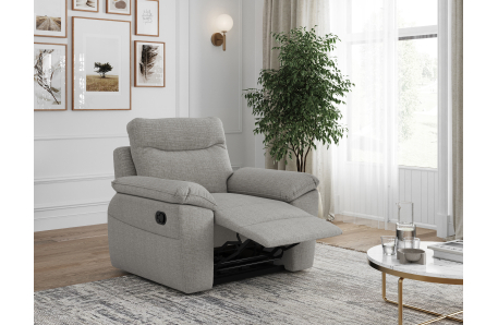 Fauteuil de relaxation manuel ROSS en tissu texturé 3D