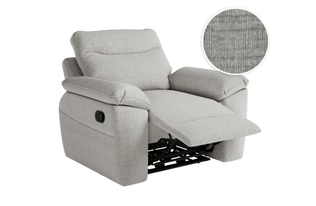 Fauteuil de relaxation manuel ROSS en tissu texturé 3D