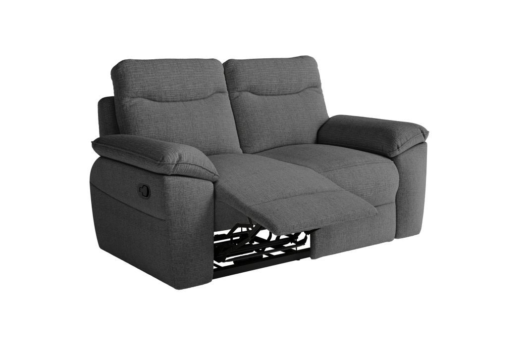 Canapé de relaxation manuel ROSS 2 places en tissu texturé 3D