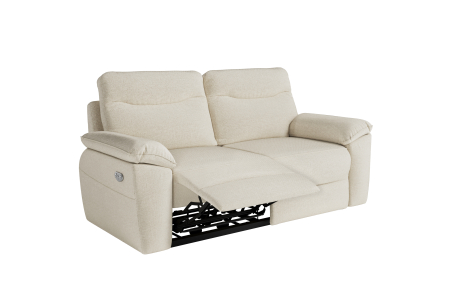 Canapé de relaxation électrique ROSS 3 places en tissu