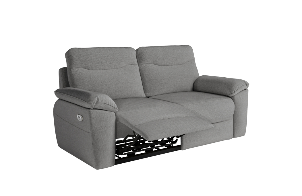 Canapé de relaxation électrique ROSS 3 places en tissu