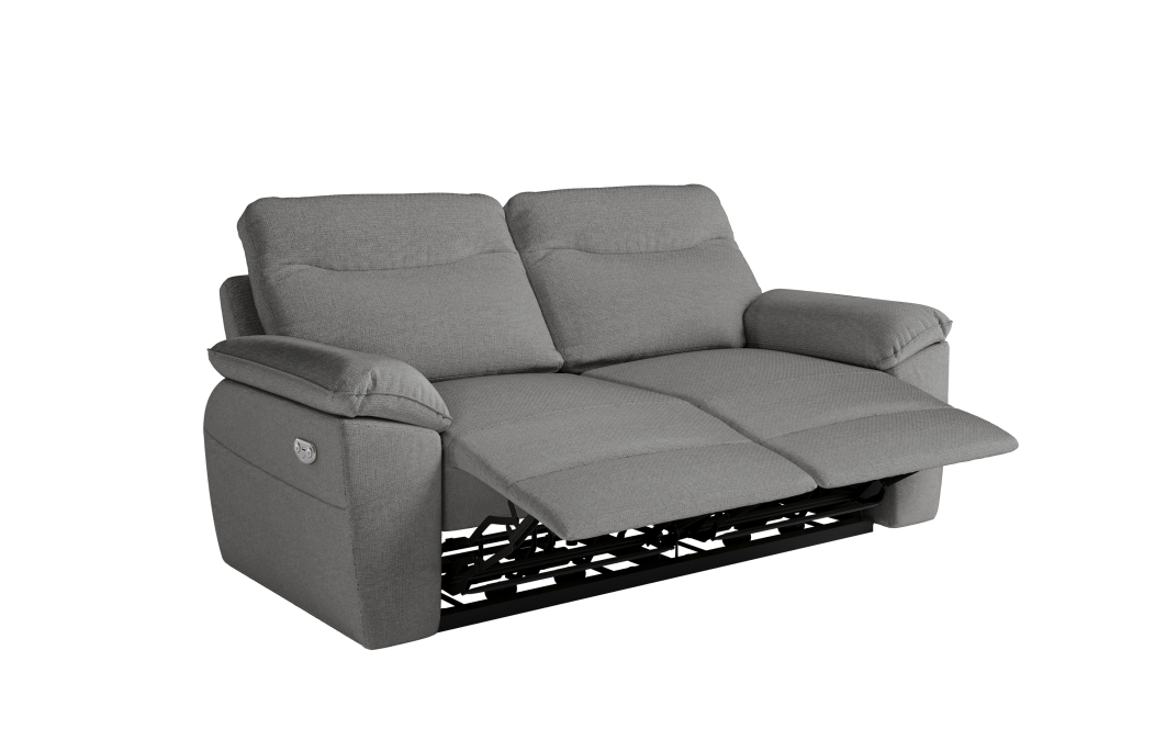 Canapé de relaxation électrique ROSS 3 places en tissu