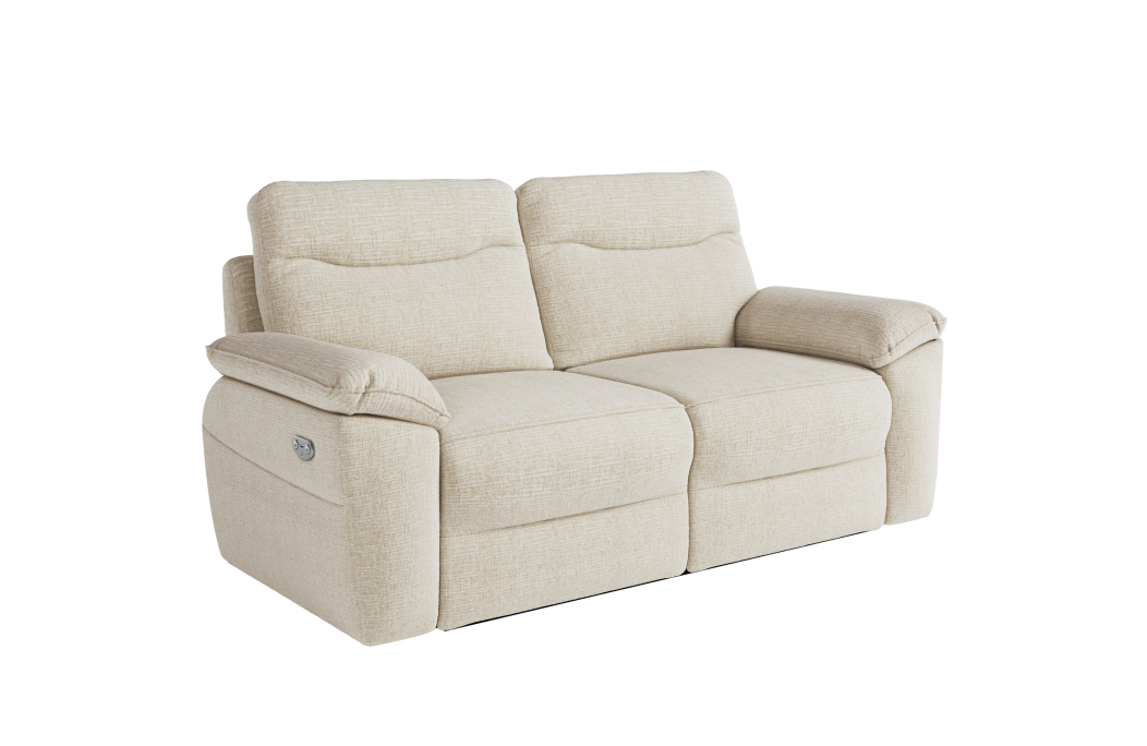 Canapé de relaxation électrique ROSS 3 places en tissu texturé 3D