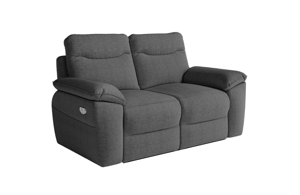 ROSS - Canapé de relaxation électrique 2 places en tissu texturé 3D