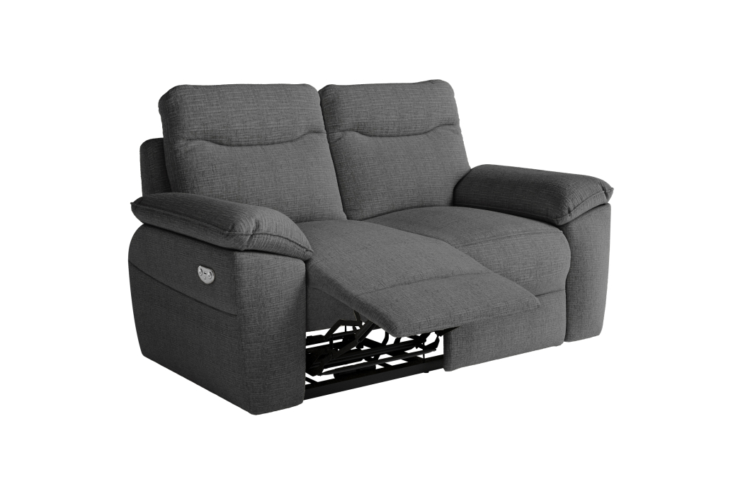 ROSS - Canapé de relaxation électrique 2 places en tissu texturé 3D