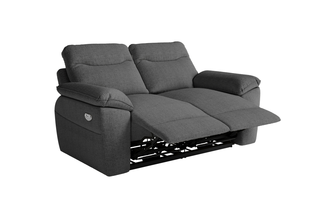 ROSS - Canapé de relaxation électrique 2 places en tissu texturé 3D