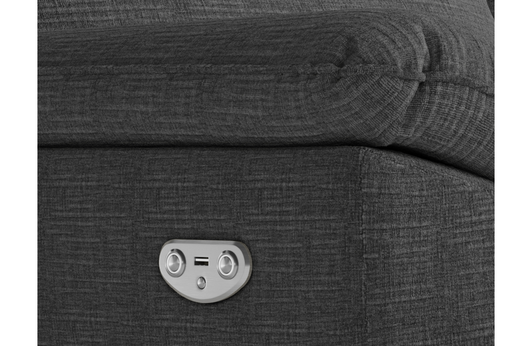 ROSS - Canapé de relaxation électrique 2 places en tissu texturé 3D