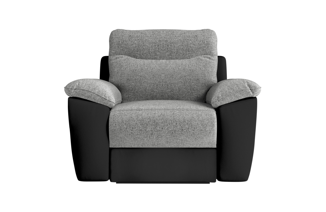 Fauteuil de relaxation manuel ROSS en tissu et simili
