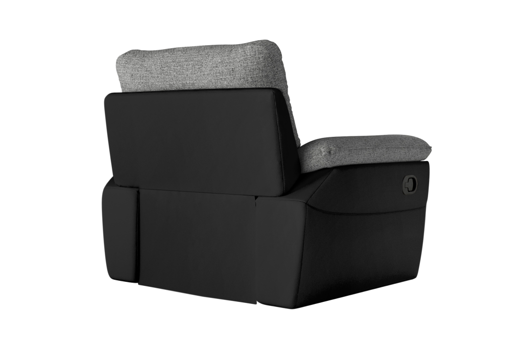Fauteuil de relaxation manuel ROSS en tissu et simili