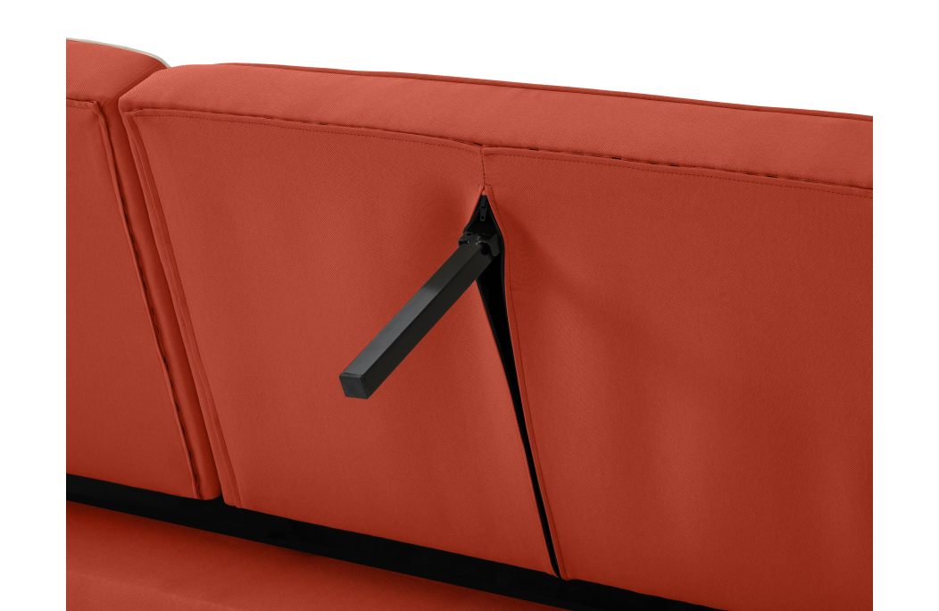 Canapé droit scandinave ELGA convertible 3 places en tissu