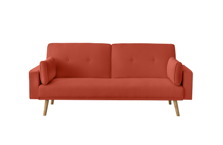 Canapé droit scandinave ELGA convertible 3 places en tissu