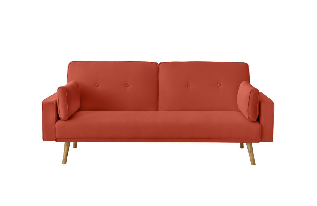 Canapé droit scandinave ELGA convertible 3 places en tissu