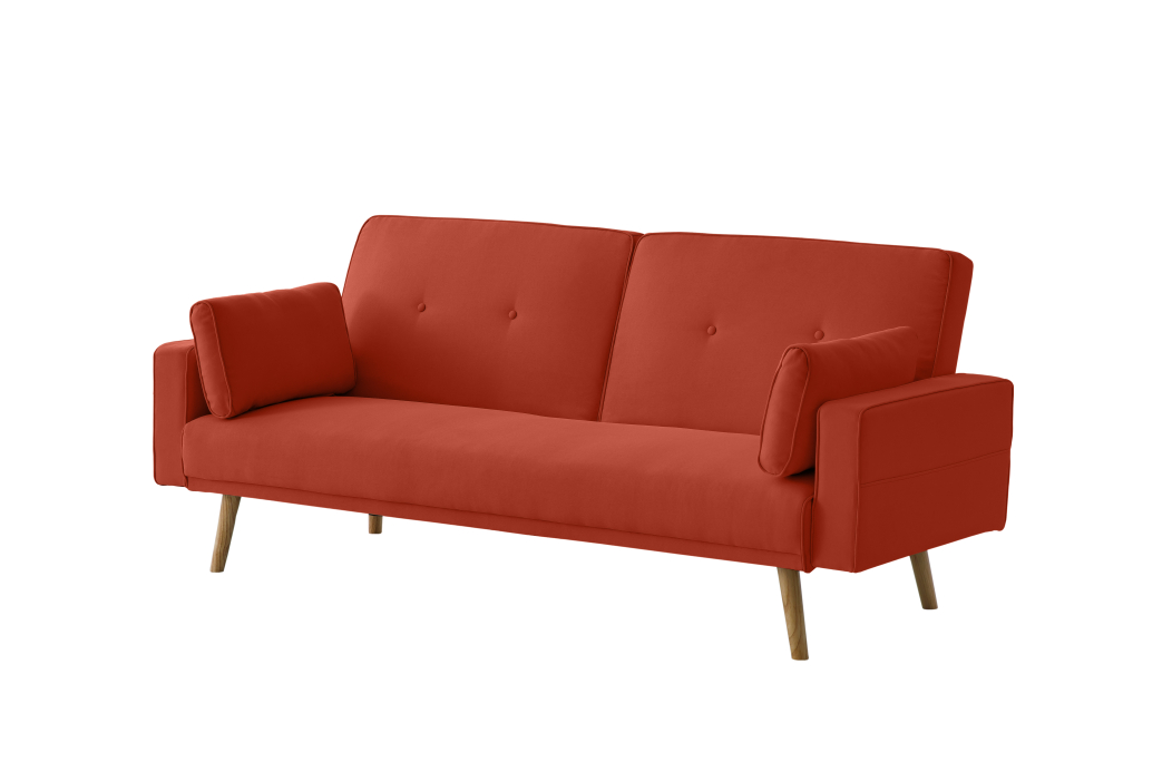 Canapé droit scandinave ELGA convertible 3 places en tissu