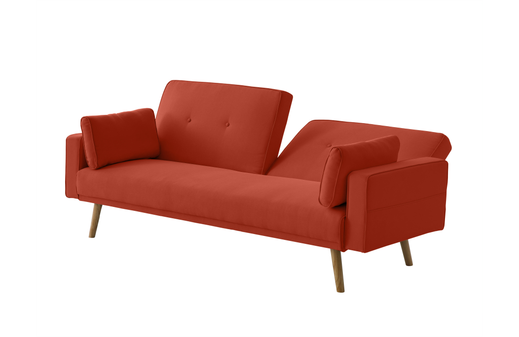 Canapé droit scandinave ELGA convertible 3 places en tissu