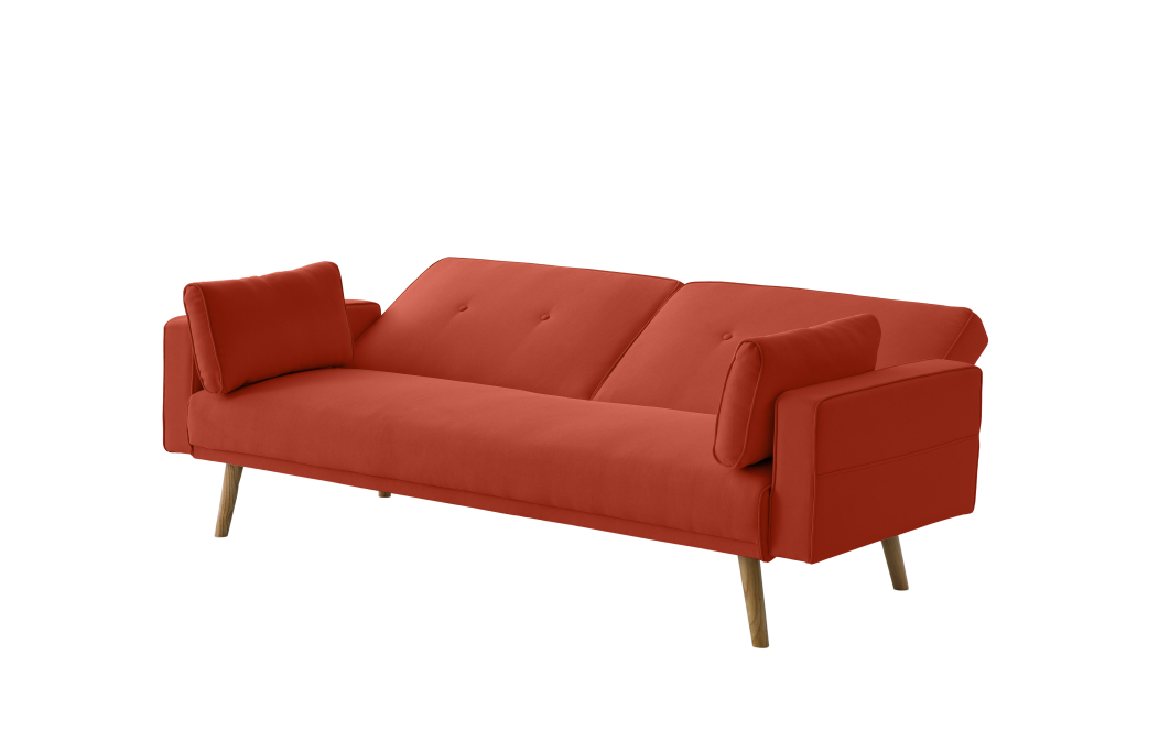 Canapé droit scandinave ELGA convertible 3 places en tissu