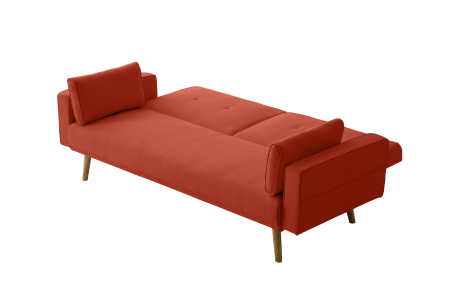 Canapé droit scandinave ELGA convertible 3 places en tissu