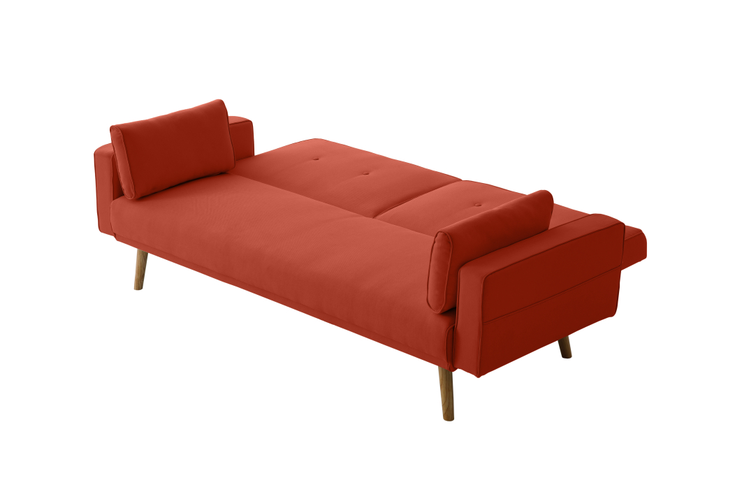 Canapé droit scandinave ELGA convertible 3 places en tissu