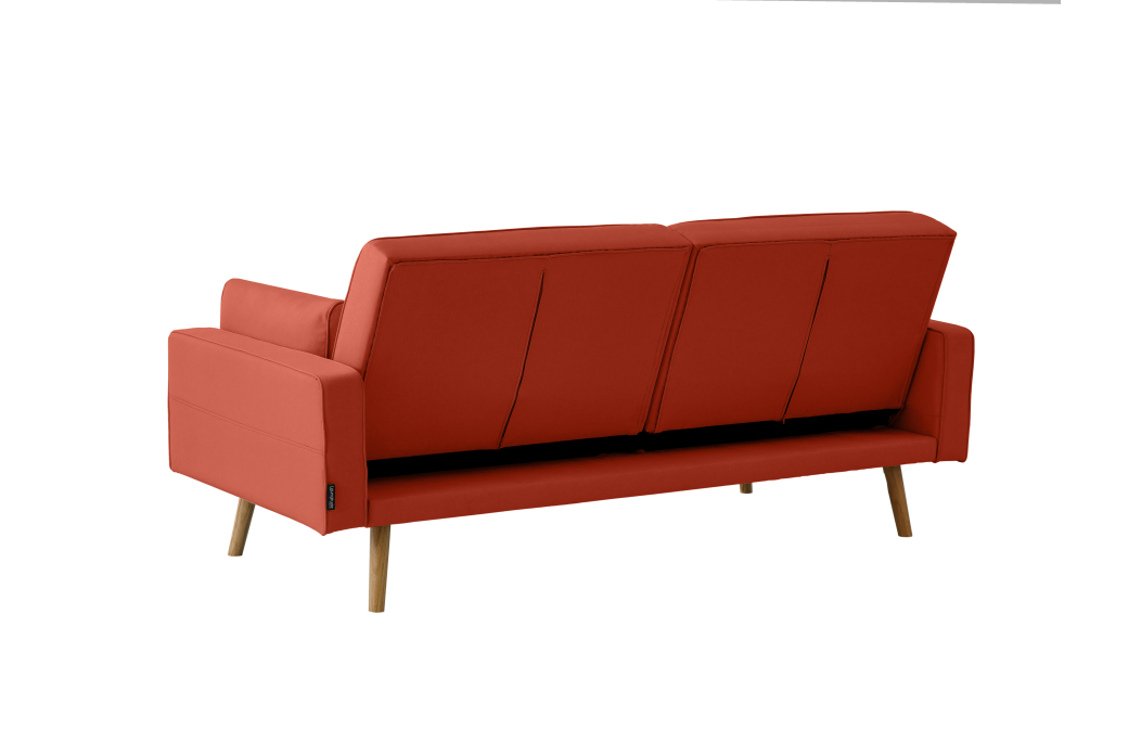 Canapé droit scandinave ELGA convertible 3 places en tissu