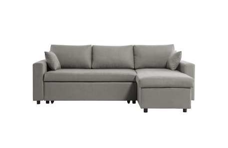 Canapé d'Angle MARIA Réversible et Convertible avec Coffre en microfibre