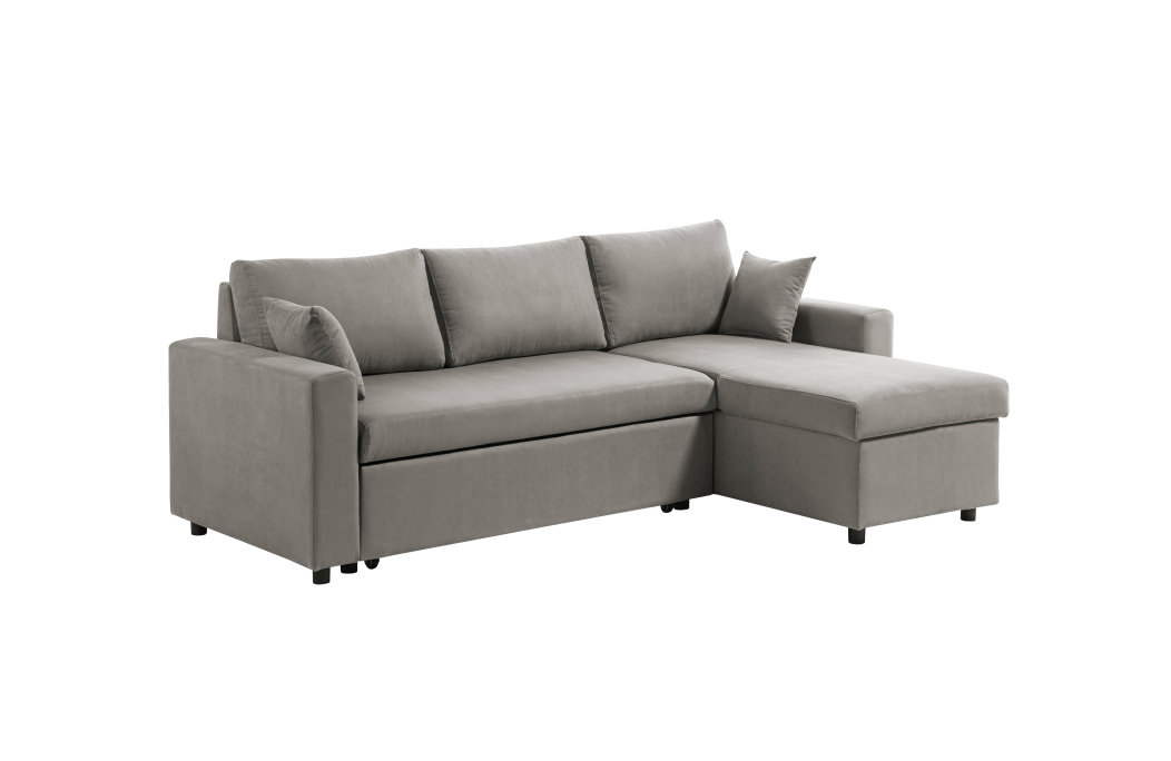 Canapé d'Angle MARIA Réversible et Convertible avec Coffre en microfibre