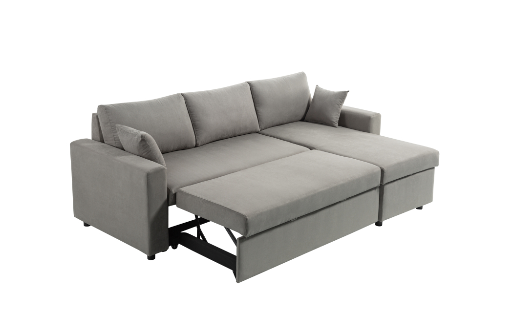 Canapé d'Angle MARIA Réversible et Convertible avec Coffre en microfibre