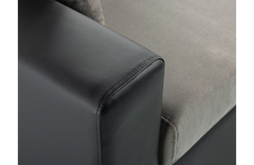 Canapé d'Angle MARIA Réversible et Convertible avec Coffre en simili et microfibre