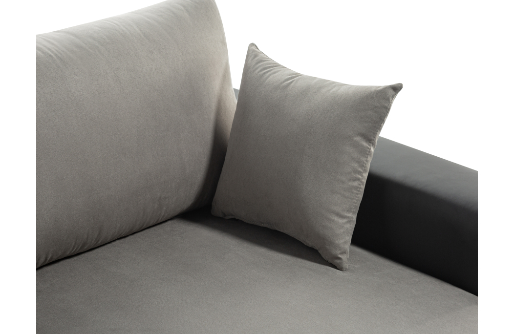 Canapé d'Angle MARIA Réversible et Convertible avec Coffre en simili et microfibre