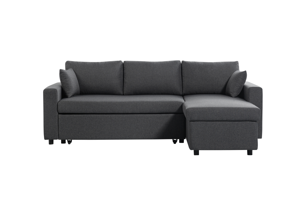 Canapé d'Angle MARIA Réversible et Convertible avec Coffre en tissu