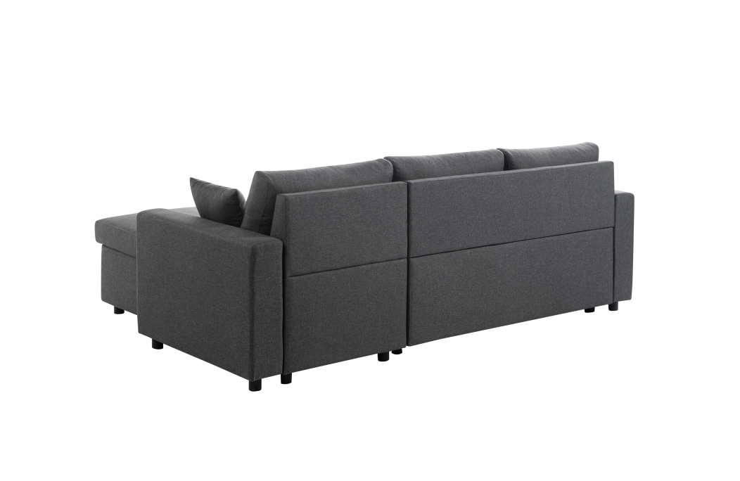 Canapé d'Angle MARIA Réversible et Convertible avec Coffre en tissu