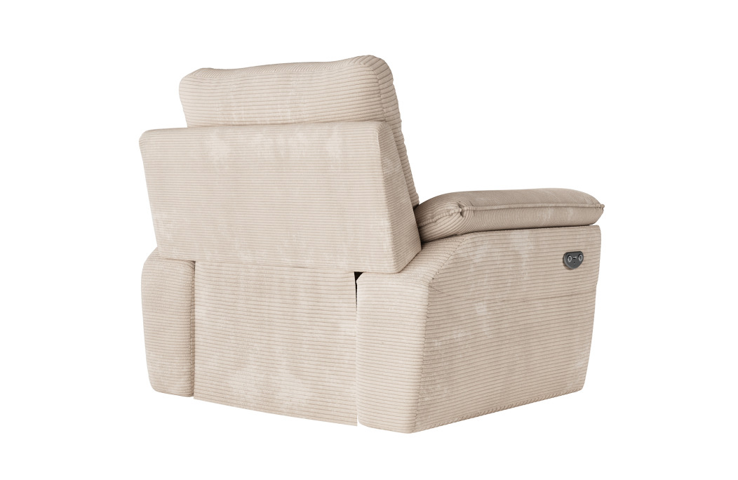 Fauteuil de relaxation électrique ROSS en velours côtelé