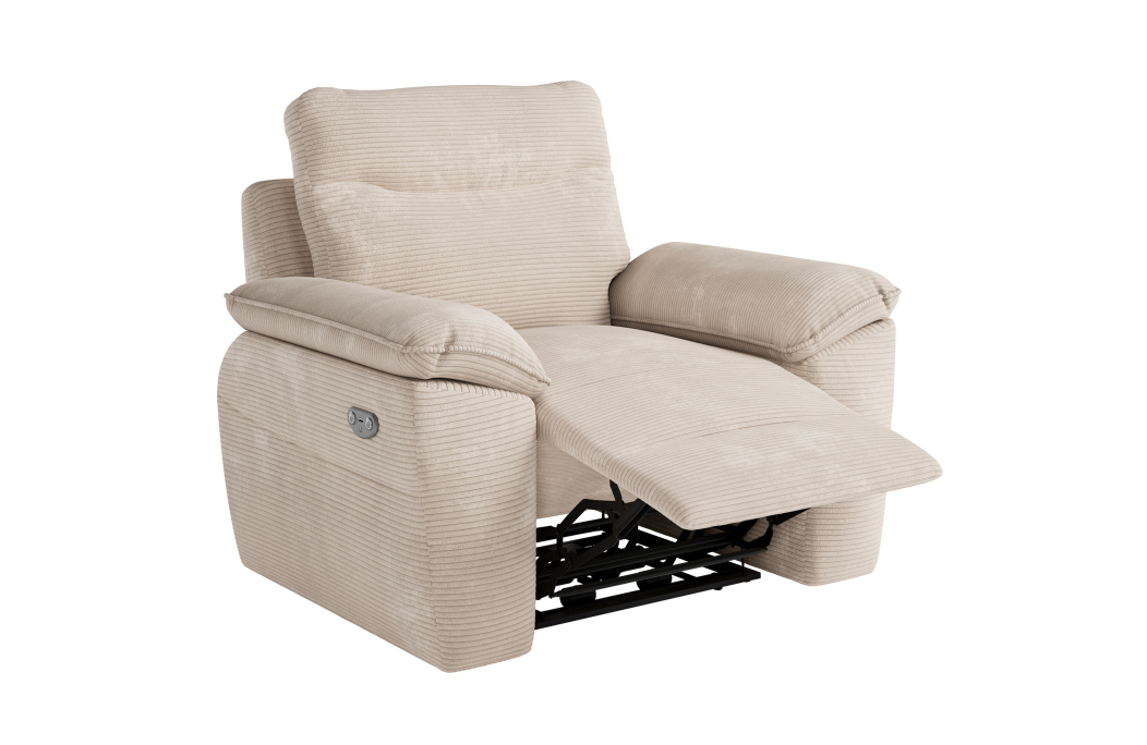 Fauteuil de relaxation électrique ROSS en velours côtelé