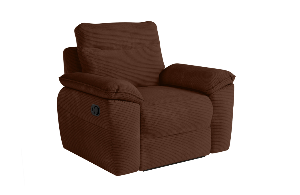 Fauteuil de relaxation manuel ROSS en velours côtelé