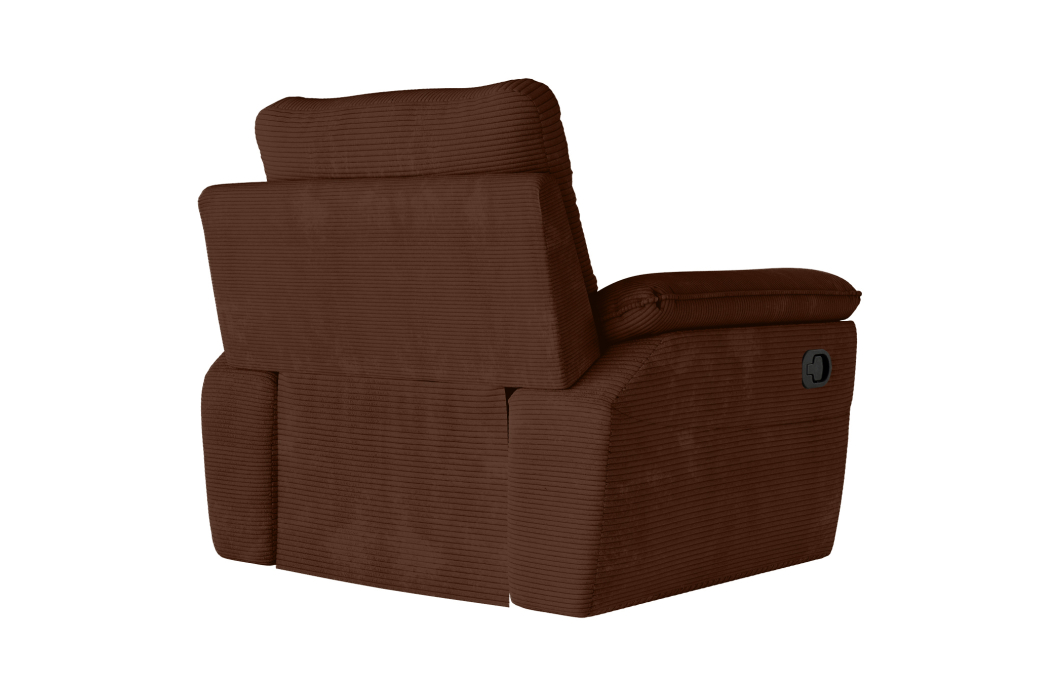 Fauteuil de relaxation manuel ROSS en velours côtelé
