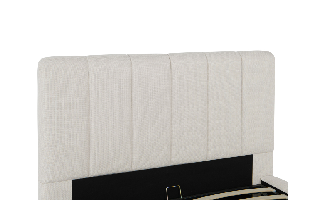 Cadre de lit BULLE rembourré avec coffre en tissu