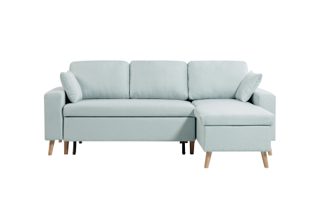 Canapé d'Angle 3 places MARIA SCANDINAVE Réversible et Convertible en Tissu