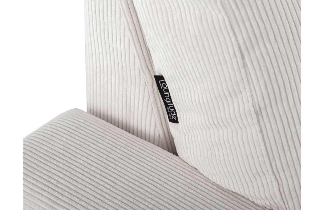 Canapé d'angle 3 places réversible et convertibleMARIA SCANDINAVE avec coffre en velours côtelé