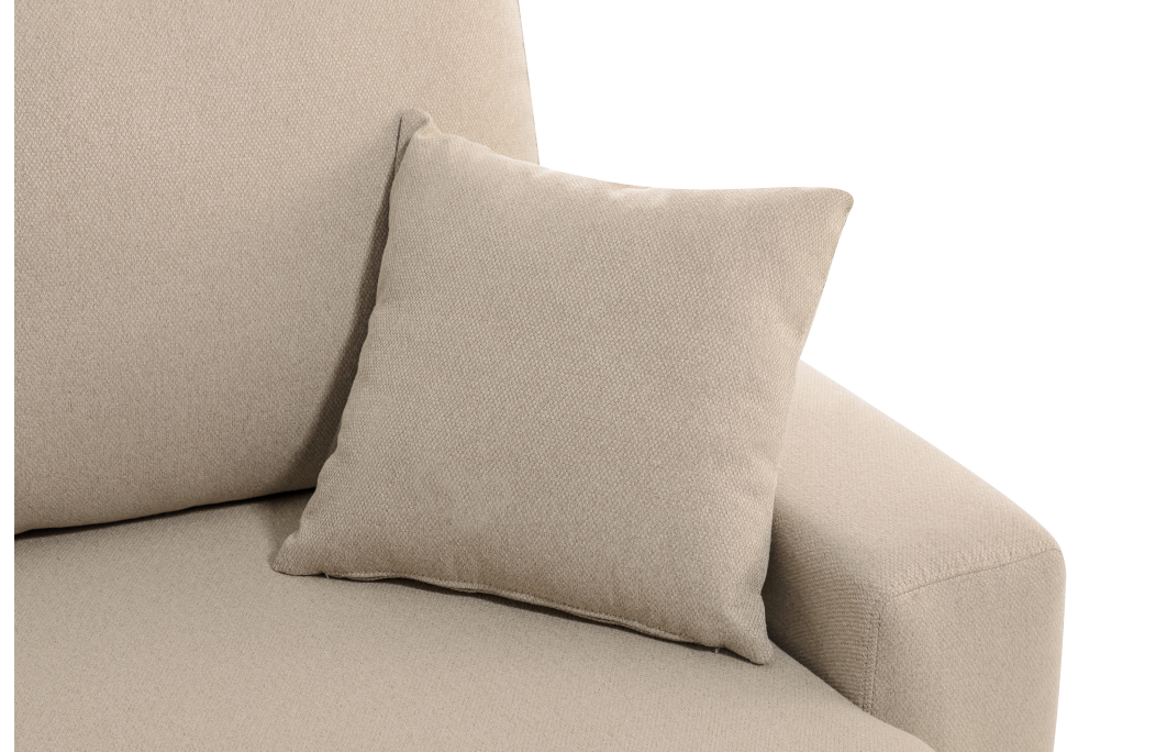 Canapé d'Angle Panoramique 6 places MARIA SCANDINAVE Convertible en Tissu Déperlant