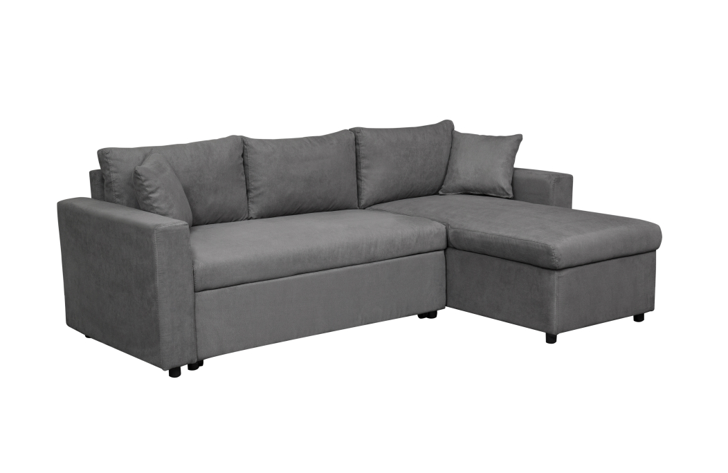Canapé d'Angle MARIA Réversible et Convertible avec Coffre en microfibre