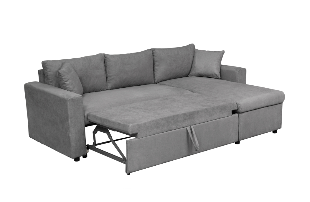 Canapé d'Angle MARIA Réversible et Convertible avec Coffre en microfibre