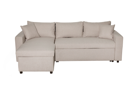 Canapé d'Angle MARIA Réversible et Convertible avec Coffre en tissu