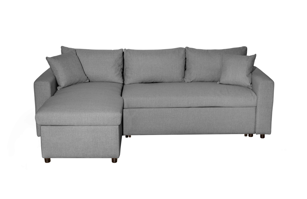 Canapé d'Angle MARIA Réversible et Convertible avec Coffre en tissu