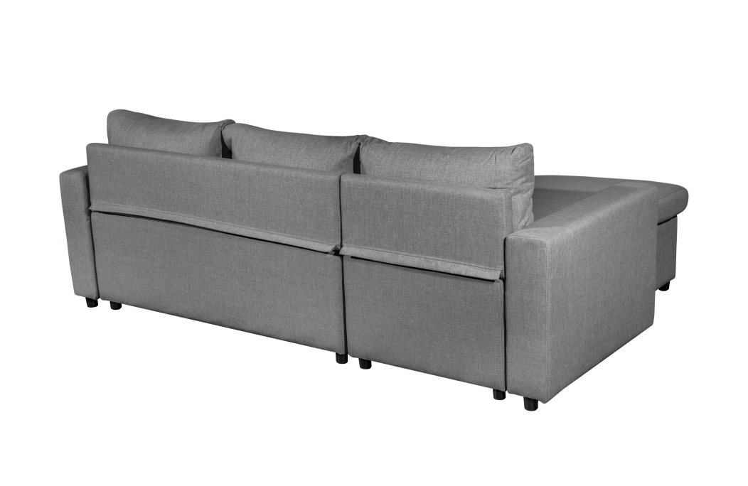 Canapé d'Angle MARIA Réversible et Convertible avec Coffre en tissu