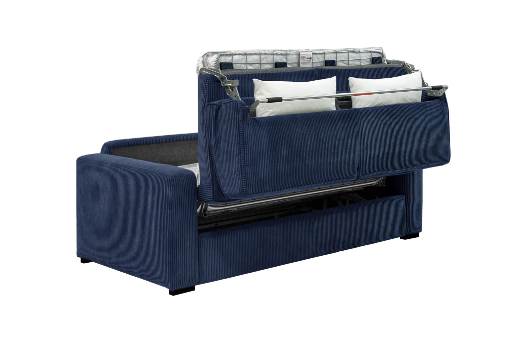 Canapé convertible ESIO système couchage express 3 places en velours côtelé