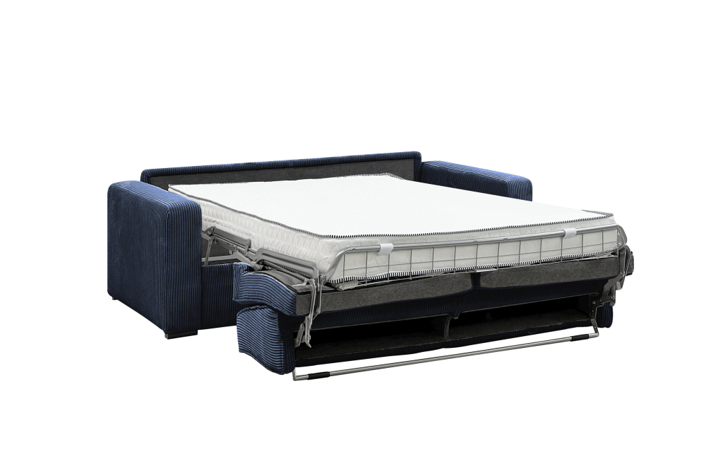 Canapé convertible ESIO système couchage express 3 places en velours côtelé