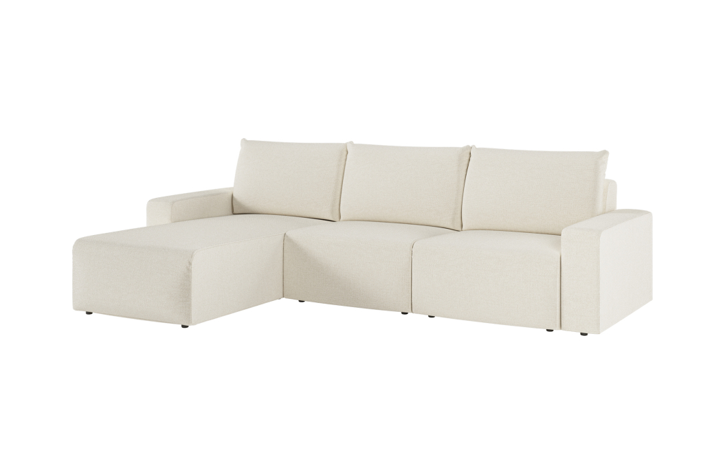 Canapé d'angle réversible 4 places ROMANE en tissu Easy Clean antitache