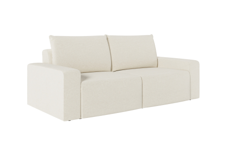 Canapé droit fixe 2 places ROMANE en tissu Easy Clean antitache