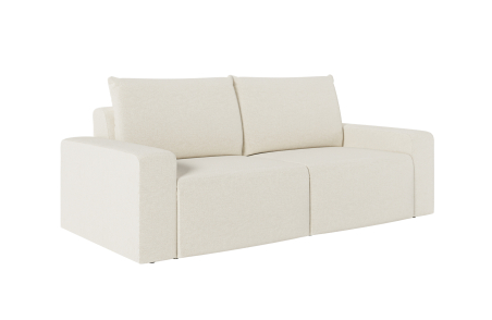 Canapé droit fixe 2 places ROMANE en tissu Easy Clean antitache