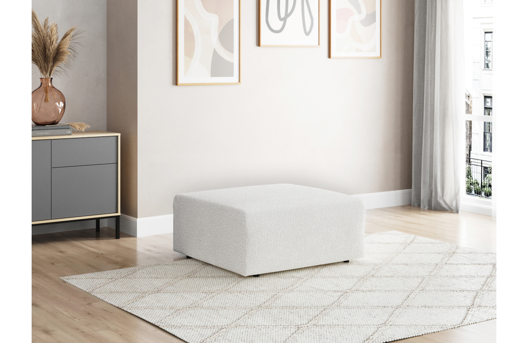 Pouf ROMANE en tissu bouclette