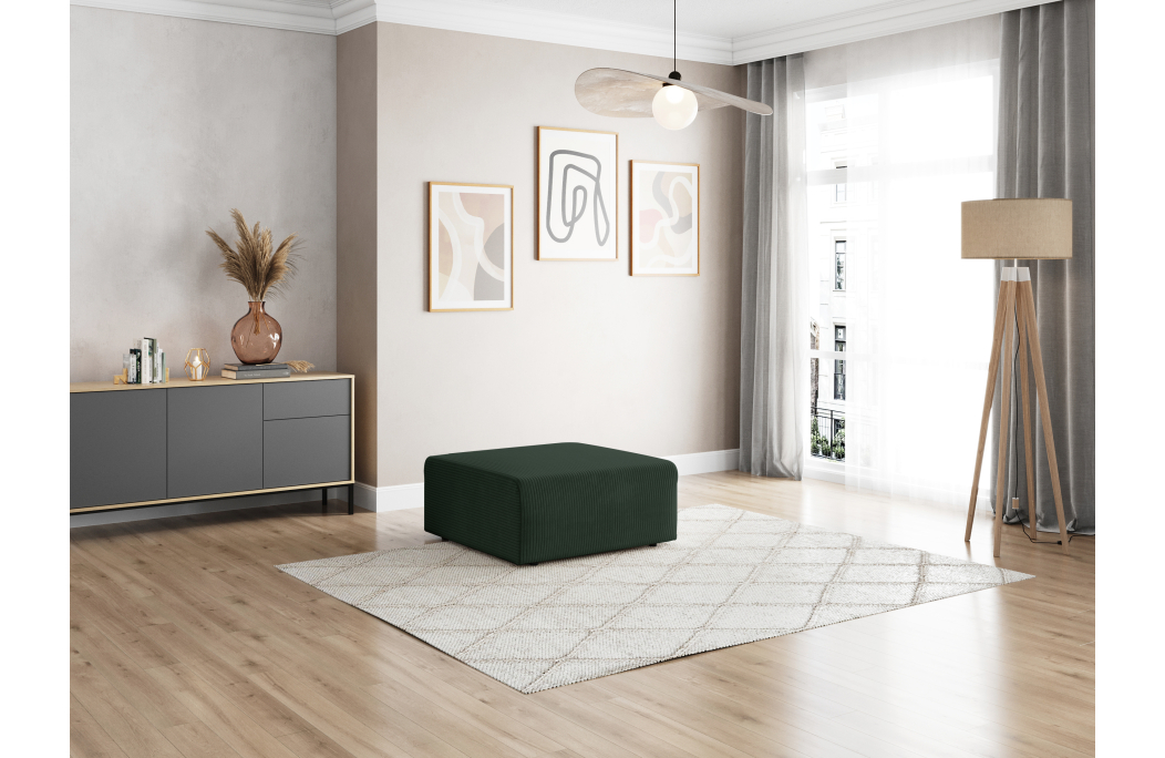 Pouf ROMANE en velours côtelé